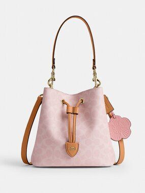 Coach Outlet Rowan Bucket Bag In Signature Canvas With Charms